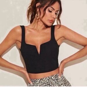Notch Neck Crop Top size XS
